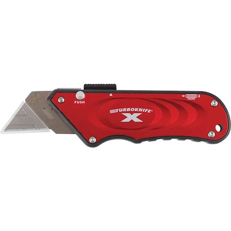 Olympia Tools Turboknife X Retractable Straight Utility Knife Red 33-132