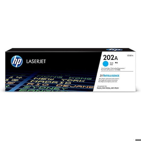 Hp 202A (CF501A) Cyan Original LaserJet Toner Cartridge (1,300 Yield) CF501A