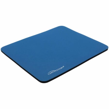 Compucessory Compucessory 23605 Economy Mouse Pad, Non-Skid Rubber Base, Blue 23605