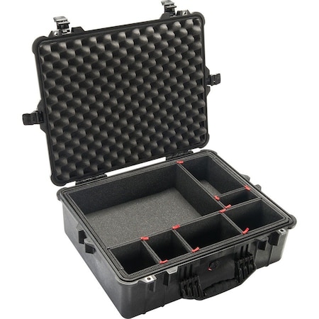 Pelican Black Protective Case, 24.39"L x 19.3"W x 8.79"D 016000-0050-110