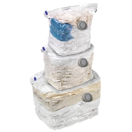 Honey-Can-Do Zip Seal, Plastic, Vacuum Storage Bag Set, Clear VAC-01301