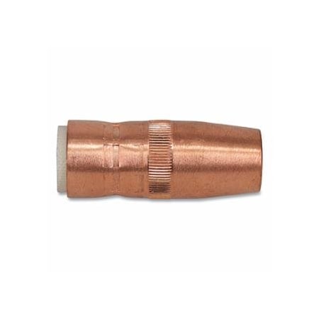 Best Welds Centerfire, Style MIG Gun Nozzle, 1/2 in Bore, 1/8 in Recess, Slim, Copper 900-NS-1218C