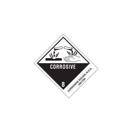 Bubblefast 4 x 4 3/4'' - ''Corrosive Solids, N.O.S.'' Labels BFDL524P4