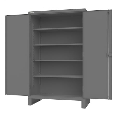 Durham Mfg Storage Cabinet, 78 in H, 48 1/4 in W, 30 1/4 in D, Swing, Padlockeable, 4 Shelves HDC-304878-4S95