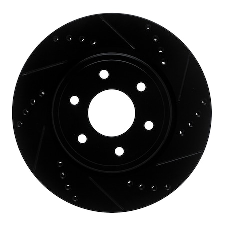 Dynamic Friction Co DFC Brake Rotor - Drilled and Slotted - Black 633-67092R
