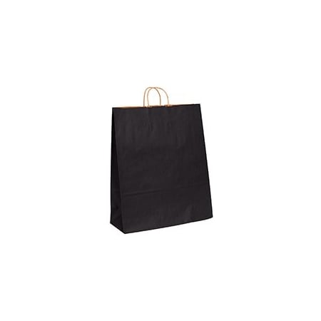 Bubblefast 200-16 x 6 x 19 1/4'' Black Tinted Shopping Bags, 200PK BFBGS1119BL