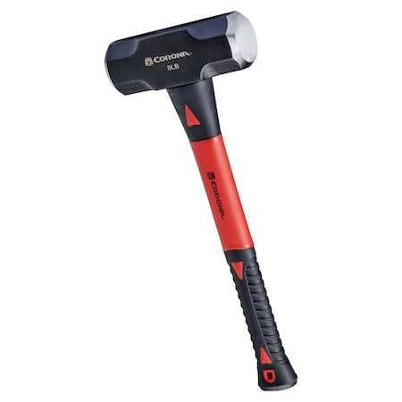 Corona Tools Short Handle Sledge Hammer, 8 lb. Head, 16 in. Solid-Core Fiberglass Handle MH82008