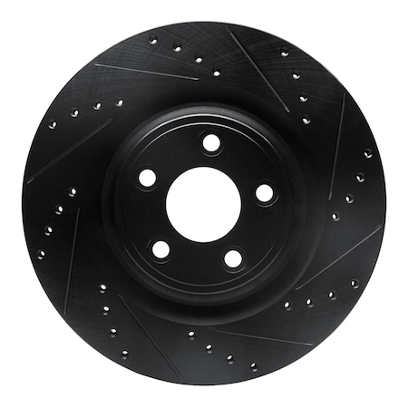 Dynamic Friction Co DFC Brake Rotor - Drilled and Slotted - Black 633-20028R