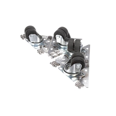 Star Caster, 3in, Swivel, 2 with Brake, 2 Without Brake, Stem, 4PK 7C-3M3