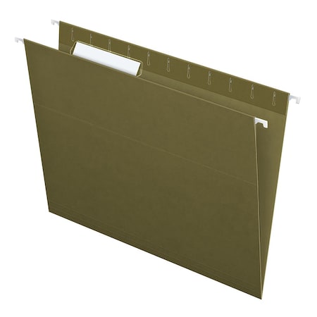 Pendaflex Hanging File Folders, 1/3 Cut, Standard Green, 25PK 81601