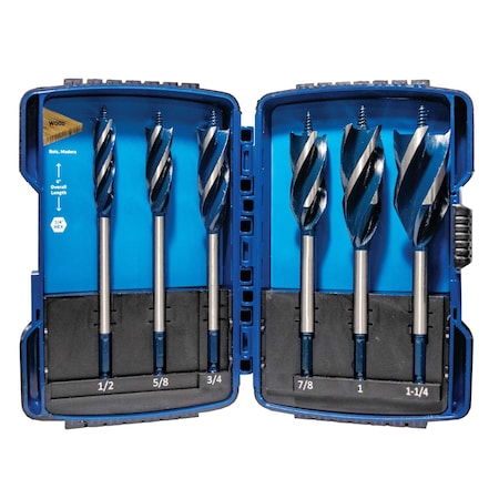Century Drill & Tool 6 Piece Speed Cut Auger Bit Set 38606