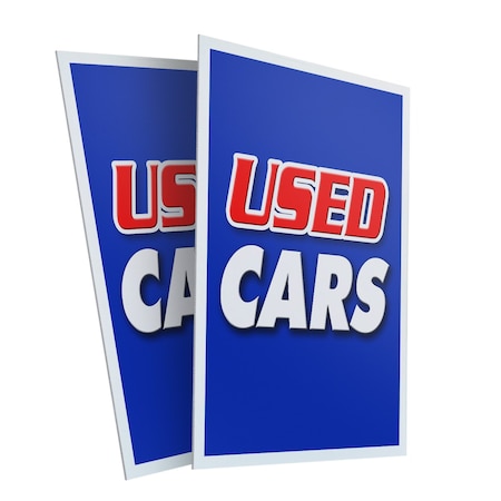 Signmission Used Cars, Plastic Signs Only 24 Inch x 36 Inch, Corrugated Plastic, 2PK CSB-2436-2PACK-Used Cars