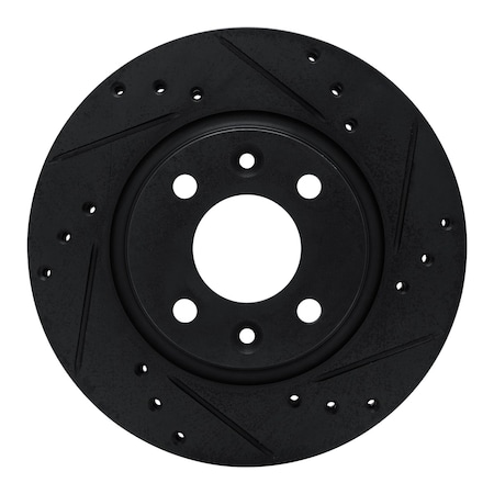 Premium Black Drilled & Slotted Brake Rotor, Disc Brake Rotor,