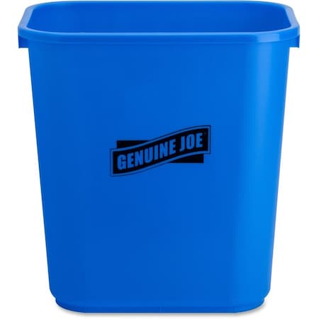 Genuine Joe 28 Quart Recycle Wastebasket - 15 x 14.5 x 10.5 - Blue - 1 Each GJO57257