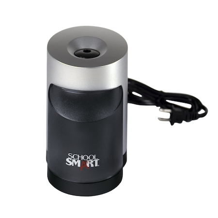 School Smart Vertical Pencil Sharpener, 6 x 4 Inches, Electric, Black and Gray P30