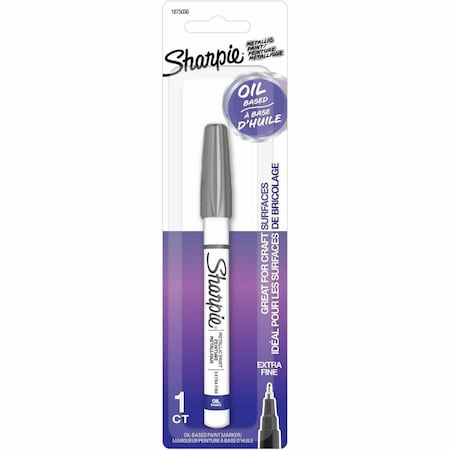 Sharpie Extra Fine Marker Point, Silver, PK 6 SAN1875036