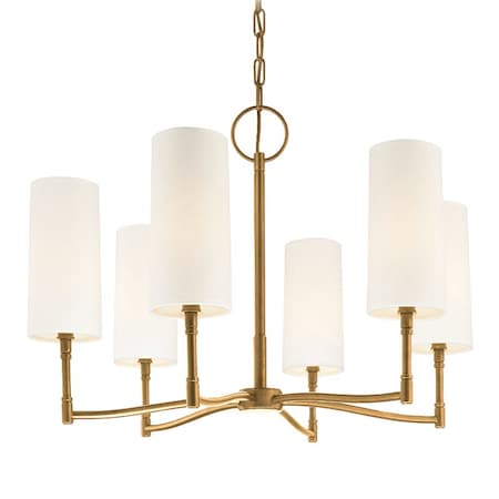 Hudson Valley Lighting Dillon 6 Light Chandelier 25 In. Aged Brass 366-AGB