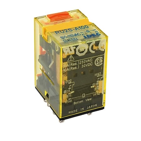 Idec Relay Plug-In DPDT 10A 24VAC RU2S-C-A24