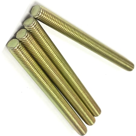 Zmg Fasteners Plus 1 1/8 - 12 X 6FT L FULLY THREADED STRAIGHT ROD SAE GR 8 J429 ZINC TRIVALENT YELLOW 2046027