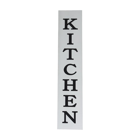 Homeroots 11" X 26" Black Brown And White Reversible Kitchen Wood Hanging Wall Decor 636002