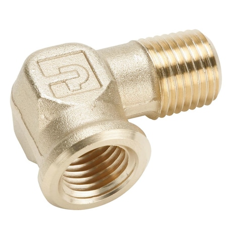 Parker Brass, 90Elbow, 1/4"NPTx1/4"NPT 1202P-4-4
