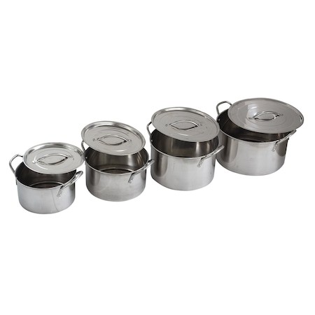Amerihome 8 Piece Stainless Steel Stock Pot Set SSTP4