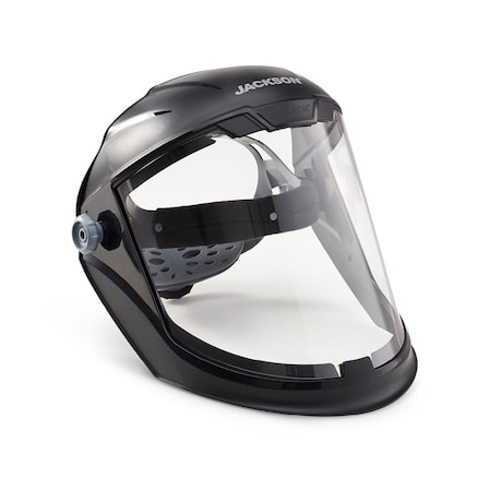 Jackson Safety Face Shield, Clear Visor, Polycarbonate, Ratchet Suspension, Anti-Fog Lens 14201