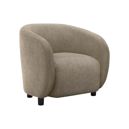 Monarch Specialties Accent Chair, 29-in. h, Upholstered, Living Room, Bedroom, Light Brown Fabric, Black Legs I 8064
