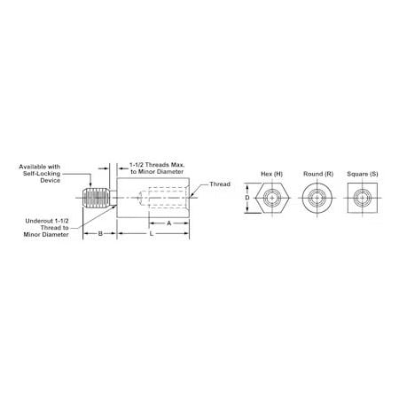 Raf Electronic Hardware Stainless Steel Standoffs 4504-256-SS