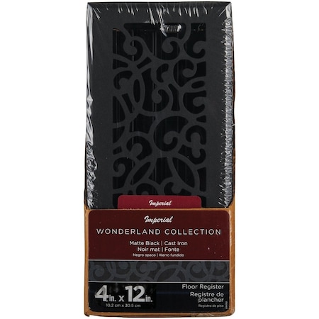 Imperial Wonderland 4'' x 12'' Cast Iron Steel Floor Register RG3375