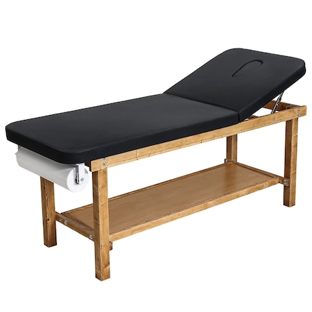 Vevor Medical Exam Table Wooden Framed Medical Exam Bed with Adjustable Backrest N02B