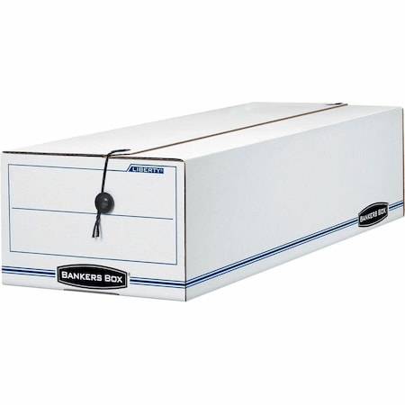 Fellowes Storage Case, 9in W, 24.3in D, 7.5in H, String/Button Tie Closure, White 00018