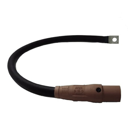 Power Assemblies Type W Pigtail 400A 4/0 AWG Series 16 Male Camlock to Lug 3 ft, Brown 40TW16003MLH