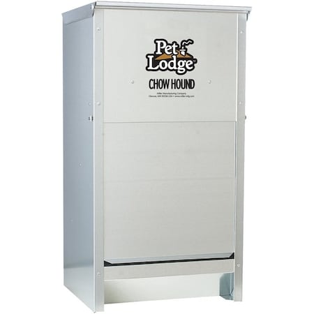Pet Lodge Pet Lodge CH25 Pet Feeder, 25 lb Volume Capacity, Galvanized Steel CH25