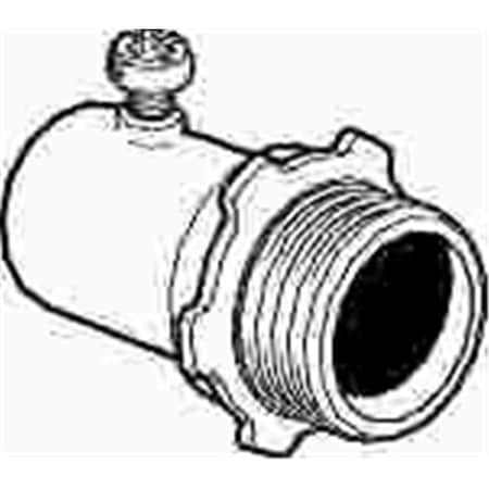 Topaz Electric EMT Connector, Set Screw, Steel, Zinc Plated 632S