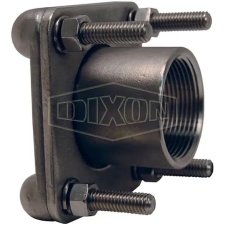 Dixon 1 in FNPT SS BOLTED BULKHEAD FTG W/EPDM 64252