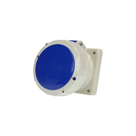 Walther-Werke Pin and Sleeve Receptacle, 20A, 230/3Ã¸Y 120/208, 3 Phase, 3 Pole, Blue, NEMA Not Rated 419509