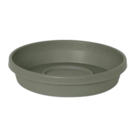 Bloem Terra 1.75 in. H X 9.25 in. W X 8 in. D Plastic Traditional Plant Saucer Green STT1041