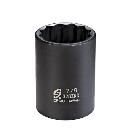 Sunex 3/8 in Drive 7/8 in 12Pt Semi-Deep Impact Socket 328ZRD