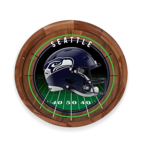 Picnic Time Family Of Brands NFL Seattle Seahawks - Barista Serving Tray with Glass Insert 907-09-511-284-2