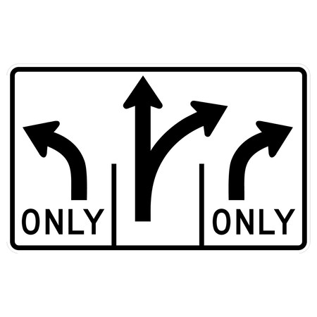 Sign Solutions Usa Traffic Sign, 48 in Width, Aluminum Sign, Horizontal Rectangle DUS12HWT4830R3-8A