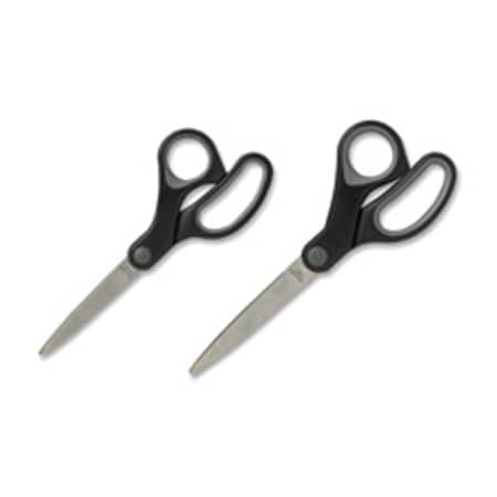 Sparco Straight Scissors Rubber Handles 7 in. Straight Black SPR25225
