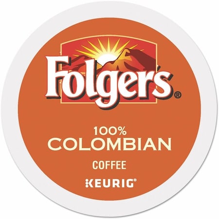 Folgers K-Cup 100% Colombian Coffee, Compatible with Keurig K-Cup Brewer, Medium/Dark, 24 K-Cup, K-Cup, 4PK 5000363990