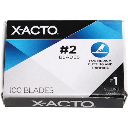 Elmers XActo Precision No 2 Knife Blades, Gray, 100PK EPIX602