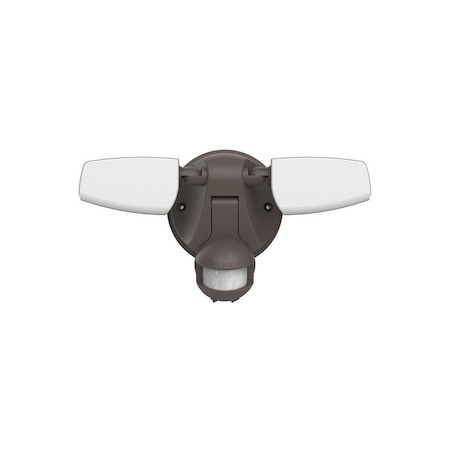 Cooper Lighting Halo Twin Head LED Outdoor Security Flood Light, Motion Activated, 1420 Lumens, Bronze Finish ESF1A4MB