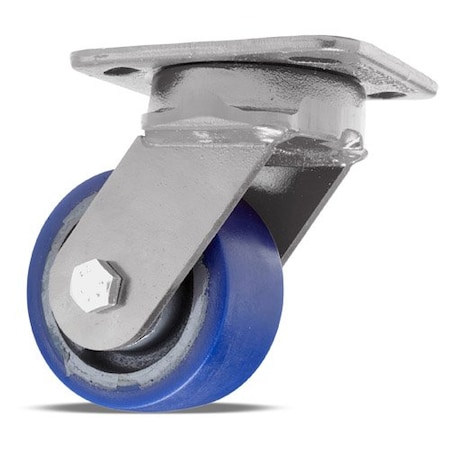 Hamilton Plate Caster, Kingpinless Swivel, Poly, 4 in., 600 lb S-ZFWH-4SPB
