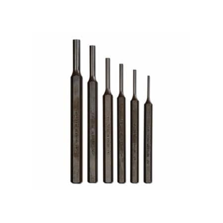 Mayhew 6 Pc Pin Punch Kits, Round, English, Pouch 479-62075