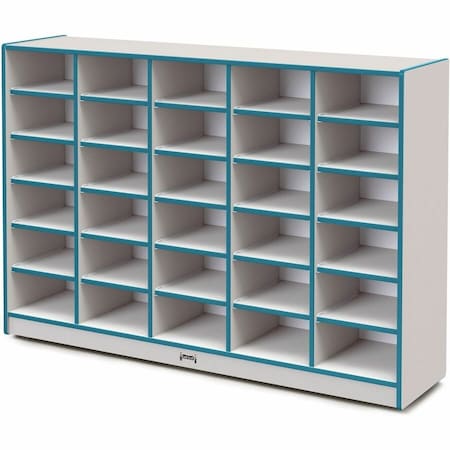 Jonti-Craft Rainbow Accents 30 Tub Mobile Storage, without Tubs, Teal 4030JCWW005