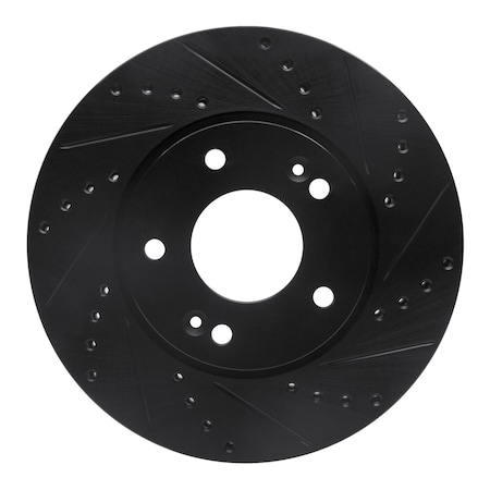 Dynamic Friction Co DFC Brake Rotor - Drilled and Slotted - Black 633-21011R