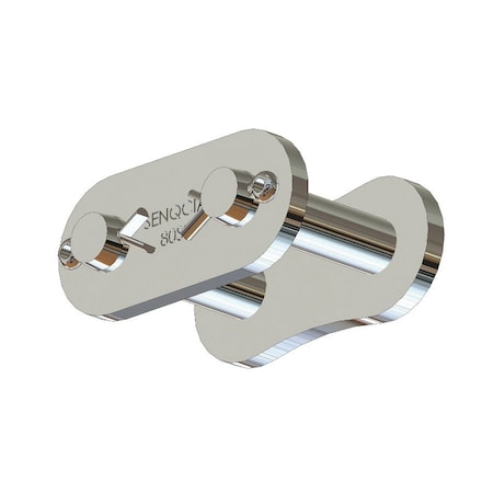 Senqcia 80SSCL Single Strand Cottd Connecting Link, 80SS chain, 1P, 1.4 OAW, .312 Pin, 304SS S-80SSCL